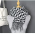 Fashion Winter Long Soft Thick Warm Winter Scarves Lightweight Lady Cashmere Head Wrap Hijab Shawls Elegant White Black Scarf With Tassel For Women