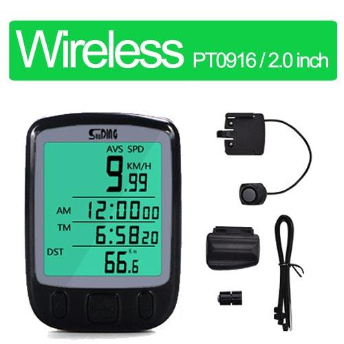 Wireless Bike Computer Rainproof Speedometer Odometer Stopwatch Wireless Waterproof Bicycle Cycle Speedometer And Odometer With Automatic Wake-up Backlight Motion Sensor LCD Display