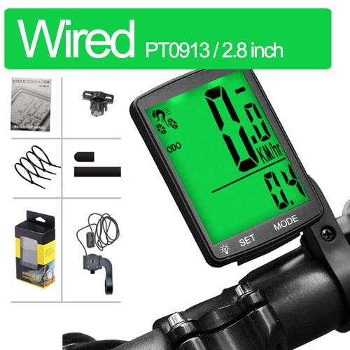 Wireless Bike Computer Rainproof Speedometer Odometer Stopwatch Wireless Waterproof Bicycle Cycle Speedometer And Odometer With Automatic Wake-up Backlight Motion Sensor LCD Display