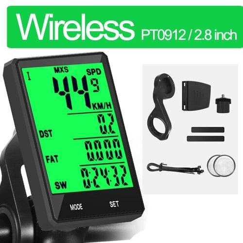 Wireless Bike Computer Rainproof Speedometer Odometer Stopwatch Wireless Waterproof Bicycle Cycle Speedometer And Odometer With Automatic Wake-up Backlight Motion Sensor LCD Display