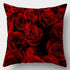 Valentines Day Red Heart And Flowers Pillow Cover Decorative Cushion Case Home Decor Sofa Couch Bedroom Car Flower Pillow Covers Love Pillow Covers Decorative Linen Square Throw Pillow Covers Couple Cushion Cases Home Decor for Sofa Bedroom Car  45x45cm