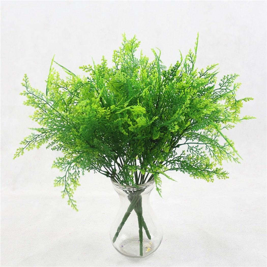 New Artificial Shrubs Boston Fern Grass Fake Green Bushes Indoor Outdoor UV Resistant Indoor Outside For Home Garden Porch Window Décor