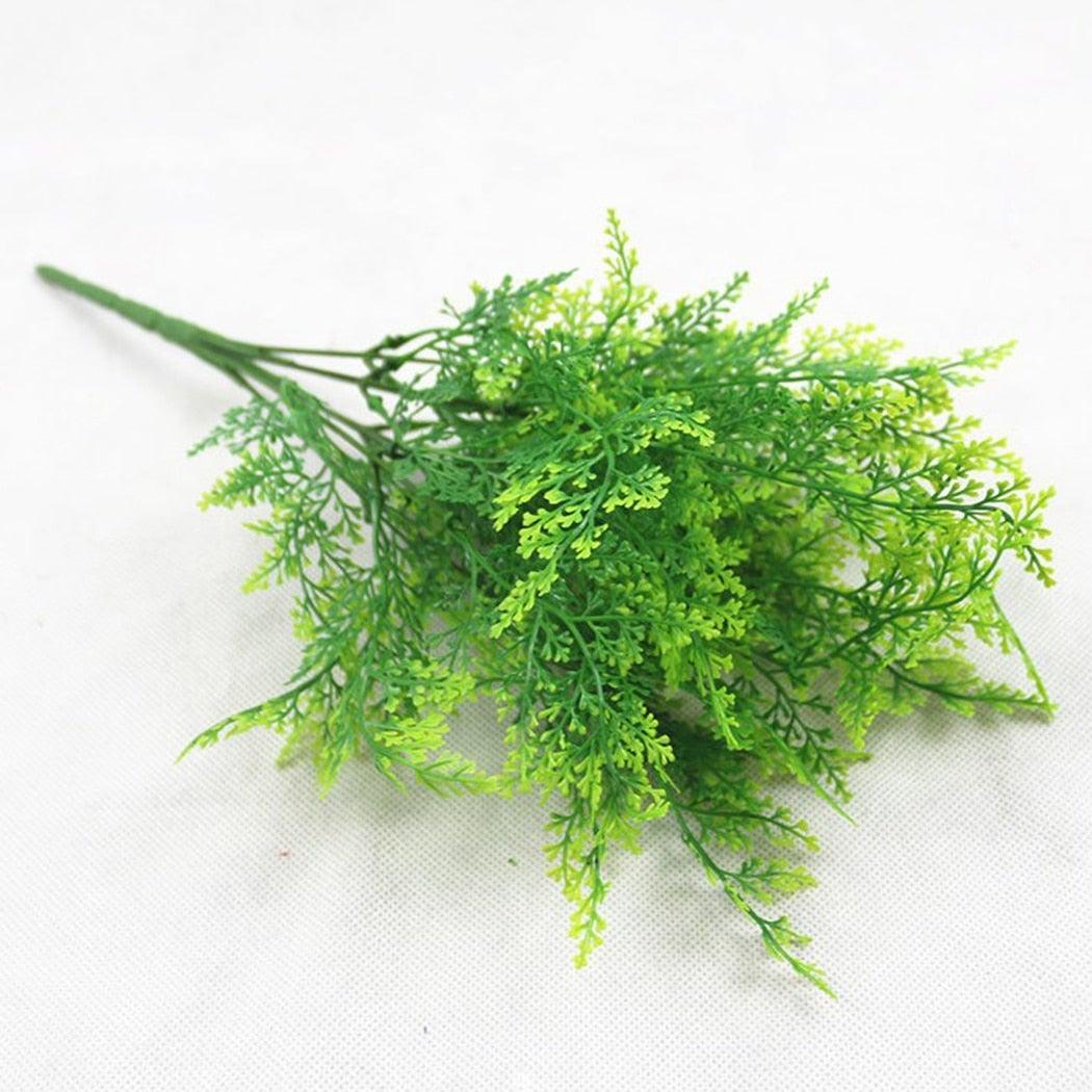 New Artificial Shrubs Boston Fern Grass Fake Green Bushes Indoor Outdoor UV Resistant Indoor Outside For Home Garden Porch Window Décor