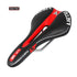 New Bicycle Saddle Ergonomic Road Bike Perforated Seat Foam Cushioned PU Leather Texture Steel Rail Cycle Accessories Mountain Bike Seat Comfortable Memory Foam Bicycle Seats For Mens