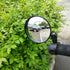 Round Bicycle Rearview Handlebar Mirrors Cycling Rear View Bike Silicone Handle Rearview Mirror With Wide Angle Convex Mirror Adjustable Rotatable Handlebar Safety Mirrors For Mountain Road Bike Bicycle