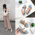 Women Sandals Summer Blue Shoes Flats Heel Flip Flip Flop Sandals Women Back Strap Flat Sandals Adjustable Casual Sandal With Open Toe Sandals