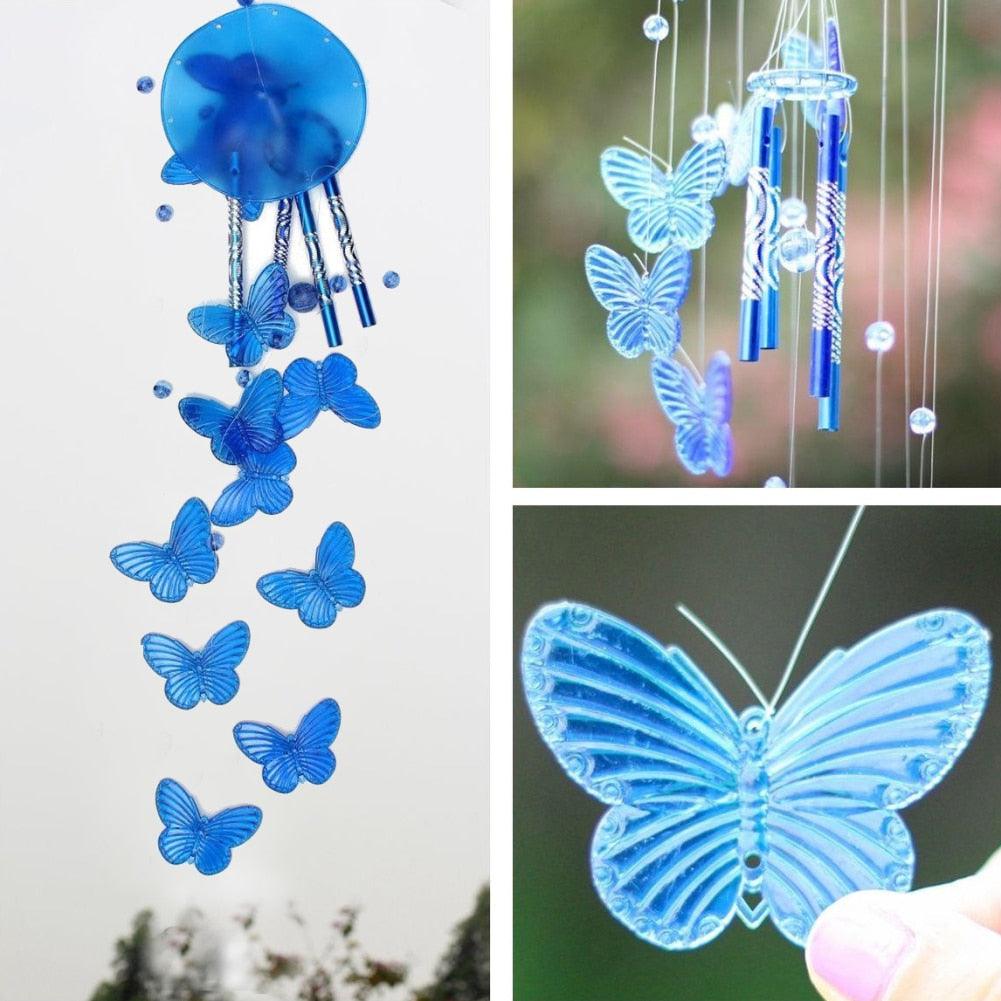 Lucky Butterfly Hanging Wind Chime Bell Garden Decoration Ornament Gift Home Decoration Fashion  High-end Gift Butterfly Gift Grandmother Gift Mother Gift Birthday Gift Festival Gift Witness Friendship Outdoor Wind Chime Garden Decor