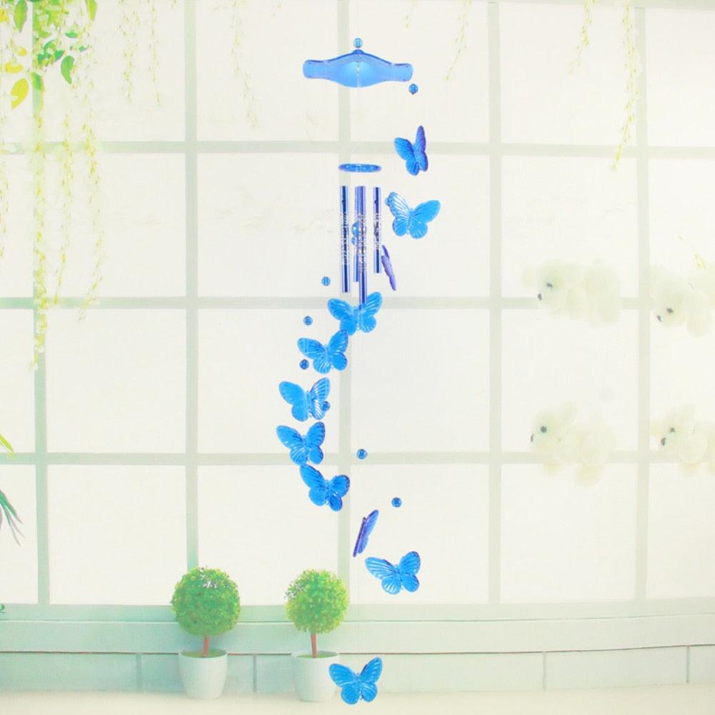 Lucky Butterfly Hanging Wind Chime Bell Garden Decoration Ornament Gift Home Decoration Fashion  High-end Gift Butterfly Gift Grandmother Gift Mother Gift Birthday Gift Festival Gift Witness Friendship Outdoor Wind Chime Garden Decor