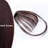 Straight Light Brown Dark Brown Blunt Air Bangs Front Hair Fringes bangs Clip in Neat Women Fringes Natural Flat Neat Bangs With Temples For Women One Piece Hairpiece