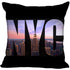 New York Pillow Cover Square Cushion Cover Christmas Zippered Pillow Case for Sofa Bed Home Decor 40*40cm,45*45cm(One Side)