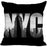 New York Pillow Cover Square Cushion Cover Christmas Zippered Pillow Case for Sofa Bed Home Decor 40*40cm,45*45cm(One Side)