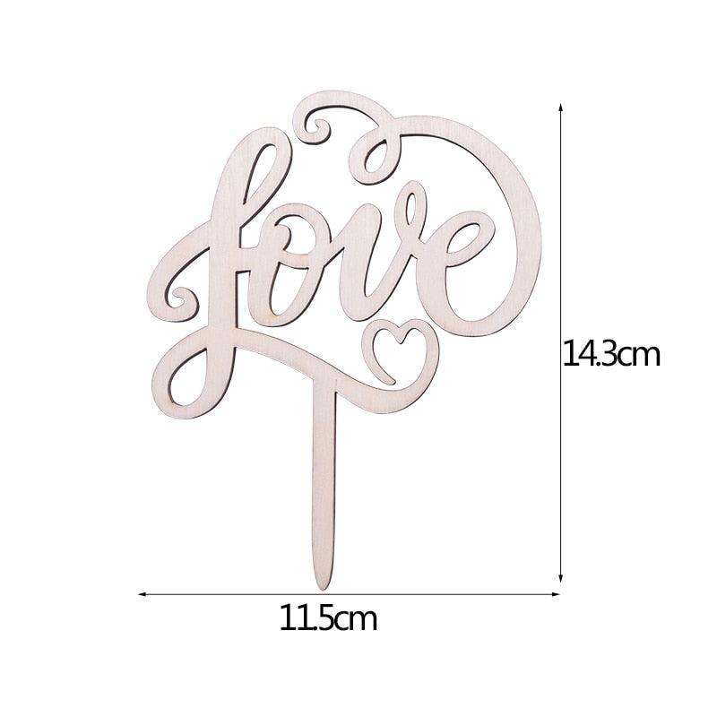 1Pcs Hollow Letter Love Just Married Mr & Mrs Cake Topper Mr and Mrs Cake Toppers Wooden Wedding Cake Topper Party Cake Decoration Mr And Mrs Cake Topper Bride and Groom Wooden Wedding Cake Topper For Wedding Party Supplies