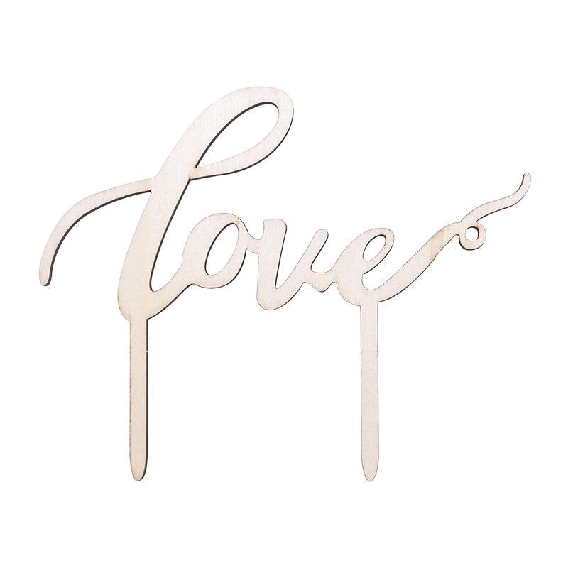 1Pcs Hollow Letter Love Just Married Mr & Mrs Cake Topper Mr and Mrs Cake Toppers Wooden Wedding Cake Topper Party Cake Decoration Mr And Mrs Cake Topper Bride and Groom Wooden Wedding Cake Topper For Wedding Party Supplies