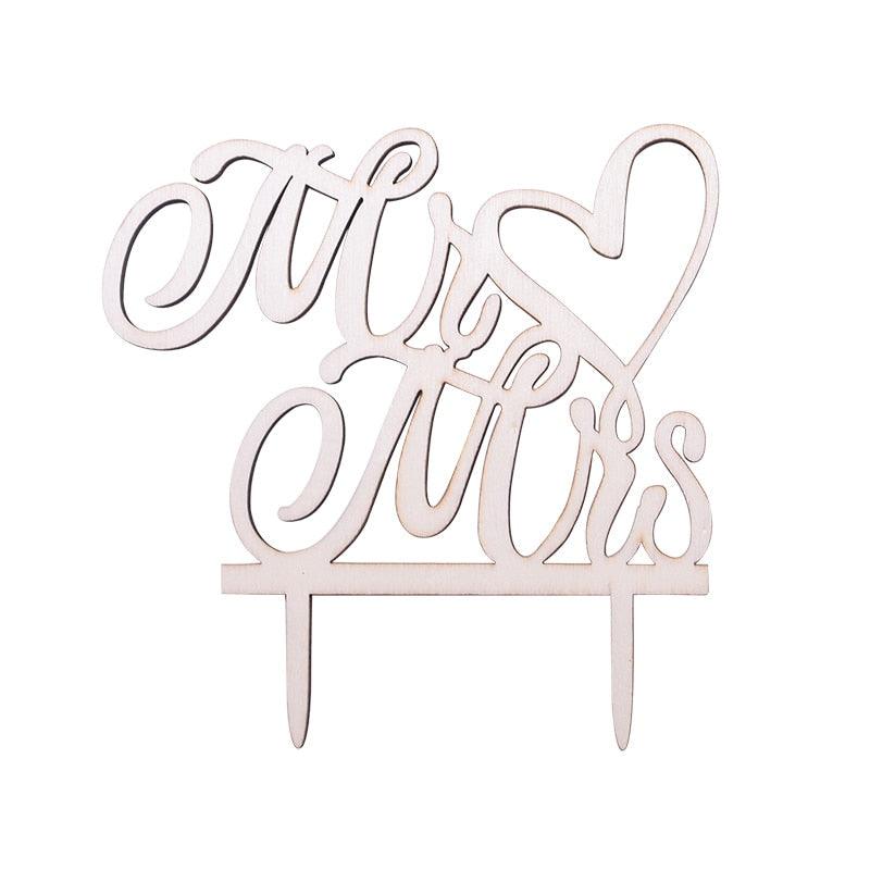 1Pcs Hollow Letter Love Just Married Mr & Mrs Cake Topper Mr and Mrs Cake Toppers Wooden Wedding Cake Topper Party Cake Decoration Mr And Mrs Cake Topper Bride and Groom Wooden Wedding Cake Topper For Wedding Party Supplies