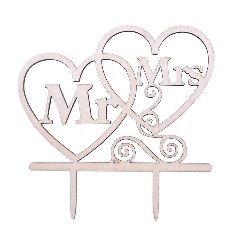 1Pcs Hollow Letter Love Just Married Mr & Mrs Cake Topper Mr and Mrs Cake Toppers Wooden Wedding Cake Topper Party Cake Decoration Mr And Mrs Cake Topper Bride and Groom Wooden Wedding Cake Topper For Wedding Party Supplies