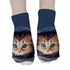 New 3D Print Funny Cute Cartoon Kitten Unisex Short Socks Creative Colorful Multiple Cat Face Happy Low Ankle Socks For Men And Women