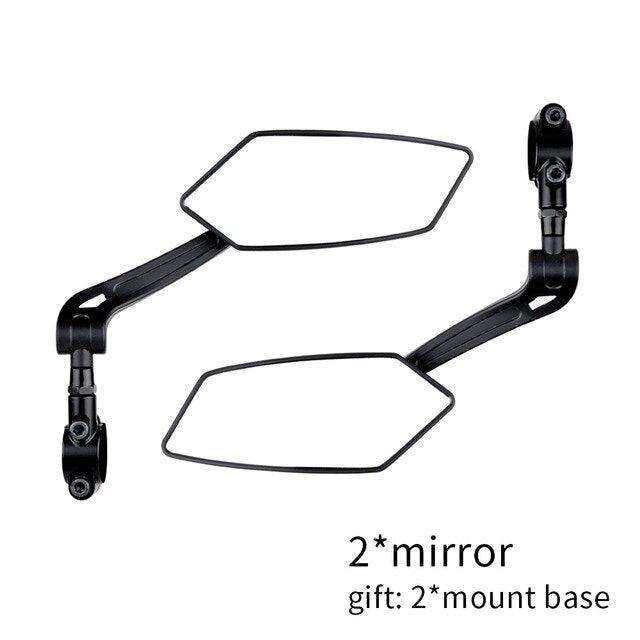 Unique 360 Degree Rotate Bike Rear View Mirror Cycling Accessories Flexible Safety Rear View Mirrors Adjustable Easy Mount Rear View Bike Mirrors Back Right Side Bicycle Mirror For Adult Bikes