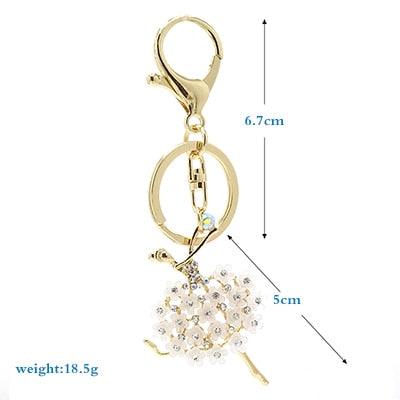 Creative Jewelry Pendant Key Ring Alloy Rhinestone Butterfly Fairy Key Ring Handbag Pendant Car Key Ring Female Jewelry Gift Butterfly Wing Fairy Keychain Rhinestone Dancing Ballet Car Keychain