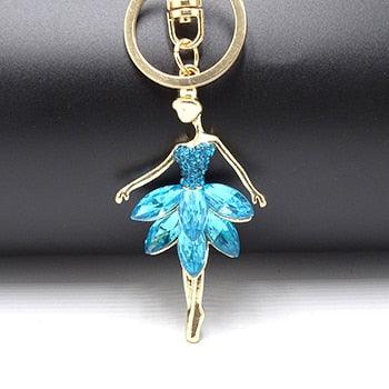 Creative Jewelry Pendant Key Ring Alloy Rhinestone Butterfly Fairy Key Ring Handbag Pendant Car Key Ring Female Jewelry Gift Butterfly Wing Fairy Keychain Rhinestone Dancing Ballet Car Keychain