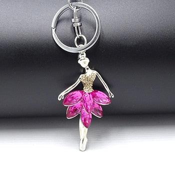 Creative Jewelry Pendant Key Ring Alloy Rhinestone Butterfly Fairy Key Ring Handbag Pendant Car Key Ring Female Jewelry Gift Butterfly Wing Fairy Keychain Rhinestone Dancing Ballet Car Keychain