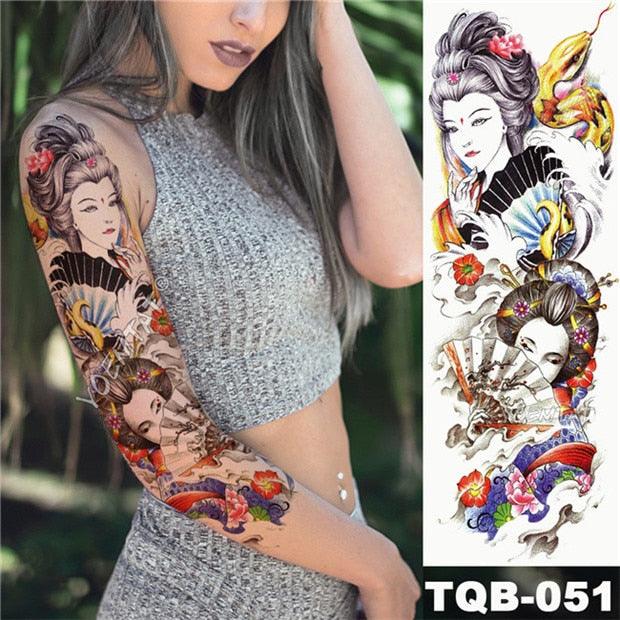 Large Tattoo Sleeve Arm Waterproof Temporary Sticker Tiger Fox For Arm Luxury Colorful Design - STEVVEX Beauty - 103, 3D Tattoo, Animal Tattoo, Arm Tattoo, Beauty, Big Tattoo, Black Tattoos, Body Tattoo, Colorful Tattoo, Fashion Tattoo, Flower Tattoo, Girls Tattoo, Large Tattoo, Leg Tattoo, Lion Tattoo, Lotus Tattoo, Luxury Tattoo, Stylish Tattoo, Tattoo, Waterproof Tattoo, Women Tattoo, Womens Tattoo - Stevvex.com