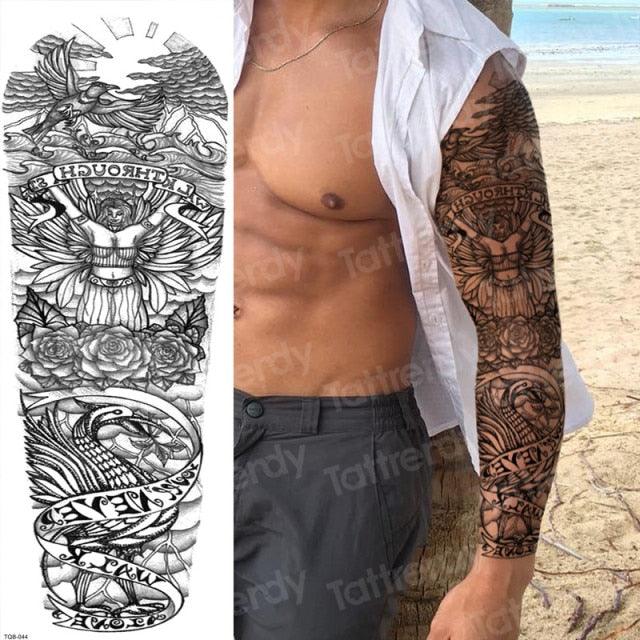 Luxury Black Temporary Tattoo Waterproof Big Lion Tattoo For Body Arm Legs Modern Large Design - STEVVEX Beauty - 103, 3D Tattoo, Animal Tattoo, Arm Tattoo, Beauty, Big Tattoo, Black Tattoos, Body Tattoo, Boys Tattoo, Fashion Tattoo, Large Tattoo, Leg Tattoo, Lion Tattoo, Luxury Tattoo, Men Tattoo, Mens Tattoo, Modern Tattoo, Stylish Tattoo, Tattoo, Waterproof Tattoo, Women Tattoo, Womens Tattoo - Stevvex.com