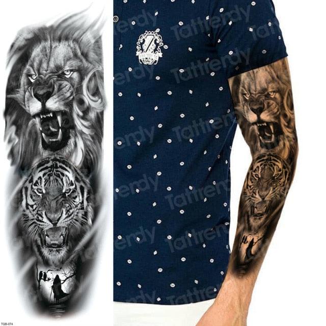 Luxury Black Temporary Tattoo Waterproof Big Lion Tattoo For Body Arm Legs Modern Large Design - STEVVEX Beauty - 103, 3D Tattoo, Animal Tattoo, Arm Tattoo, Beauty, Big Tattoo, Black Tattoos, Body Tattoo, Boys Tattoo, Fashion Tattoo, Large Tattoo, Leg Tattoo, Lion Tattoo, Luxury Tattoo, Men Tattoo, Mens Tattoo, Modern Tattoo, Stylish Tattoo, Tattoo, Waterproof Tattoo, Women Tattoo, Womens Tattoo - Stevvex.com