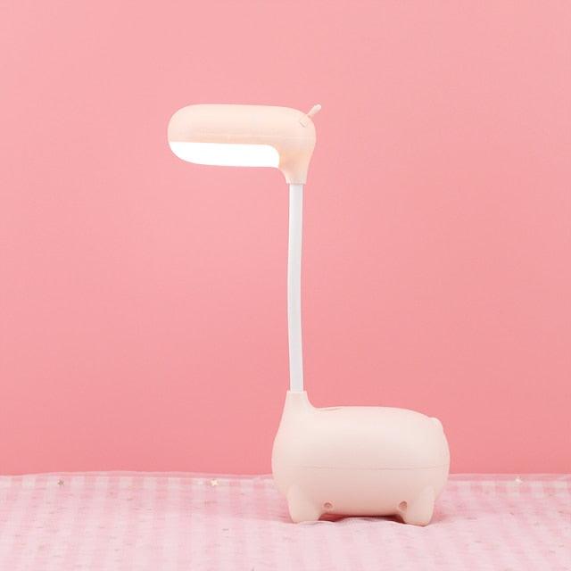 Deer LED Desk Lamp Reading Light USB Rechargeable Table Lamp Cute Night Light For Kids Reading Study Bedside Bedroom Living Room Cute Study Lamps for Bedroom Décor