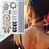 Luxury Flash Metallic Waterproof Temporary Tattoo Gold Silver Flower Tattoo Sticker Long Lasting Gold Design For Womens - STEVVEX Beauty - 103, Arm Tattoo, Beauty, Black Tattoos, Body Tattoo, Colorful Tattoo, Different Tattoo, Face Tattoo, Fashion Tattoo, Finger Tattoo, Flower Tattoo, Girls Tattoo, Gold Tattoo, Leg Tattoo, Luxury Tattoo, Metallic Tattoo, Stylish Tattoo, Tattoo, Waterproof Tattoo, Wedding Tattoo, Women Tattoo, Womens Tattoo - Stevvex.com