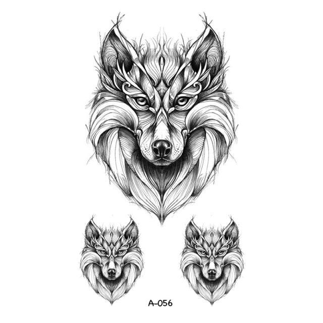 Temporary Animal Head Wolf Design Waterproof Body Sticker Fashion Tattoo For Womens Mens - STEVVEX Beauty - 103, 3D Tattoo, Animal Tattoo, Arm Tattoo, Beauty, Black Tattoos, Body Tattoo, Boys Tattoo, Colorful Tattoo, Leg Tattoo, Luxury Tattoo, Men Tattoo, Mens Tattoo, Modern Tattoo, Small Tattoo, Stylish Tattoo, Tattoo, Waterproof Tattoo, Wolf Tattoo, Women Tattoo, Womens Tattoo - Stevvex.com