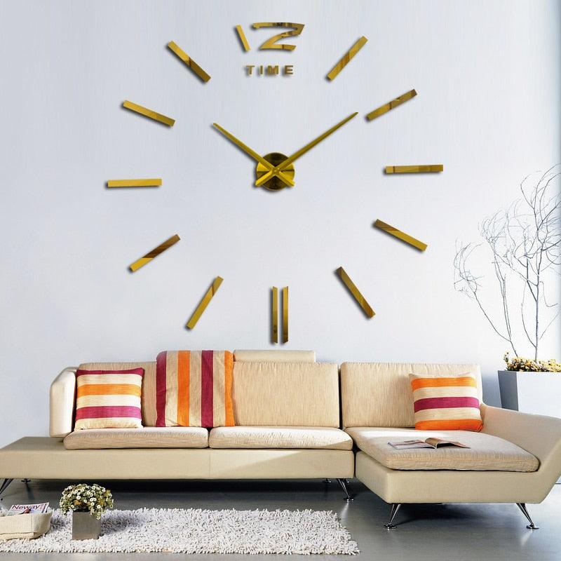 Wall Clock Watch Clocks 3D Frameless Wall Clock Large Stickers Wall Decoration for Living Room Bedroom 3D Acrylic Mirror Stickers Living Room Quartz Needle Europe