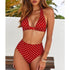 Beautiful Multicolored Women High Waist Bikini Swimwear Women Halter Push Up Bikini Set Swimsuit Women's Flower Print Bikini High Waist Beach Swimsuits Sporty Two Piece Bathing Suit Female Beach Wear Bathing Suit