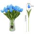 10PCS PU Fake Tulips Real Touch beautiful and Eligant Flower Real Touch Bouquet For Wedding Decoration Flowers Home Garden Decor