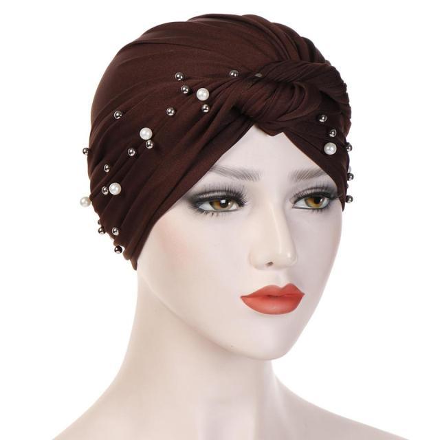 Soft Cotton Lightweight Elegant Turban Hijab Bonnet Arab Wrap Head Turbans Cap Headwrap Headwear Indian African Turbans Twist Headband For Women