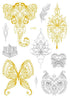 Luxury Metallic Temporary Tattoo Gold Silver Flower Sticker Long Lasting Gold Design For Womens - STEVVEX Beauty - 103, 3D Tattoo, Arm Tattoo, Beauty, Big Flowers Tattoo, Big Tattoo, Body Tattoo, Colorful Tattoo, Crystal Tattoo, Fashion Tattoo, Girls Tattoo, Glitter Tattoo, Gold Tattoo, Leg Tattoo, Luxury Tattoo, Stylish Tattoo, Tattoo, Waterproof Tattoo, Wedding Tattoo, Women Tattoo, Womens Tattoo - Stevvex.com