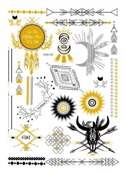 Luxury Metallic Temporary Tattoo Gold Silver Flower Sticker Long Lasting Gold Design For Womens - STEVVEX Beauty - 103, 3D Tattoo, Arm Tattoo, Beauty, Big Flowers Tattoo, Big Tattoo, Body Tattoo, Colorful Tattoo, Crystal Tattoo, Fashion Tattoo, Girls Tattoo, Glitter Tattoo, Gold Tattoo, Leg Tattoo, Luxury Tattoo, Stylish Tattoo, Tattoo, Waterproof Tattoo, Wedding Tattoo, Women Tattoo, Womens Tattoo - Stevvex.com