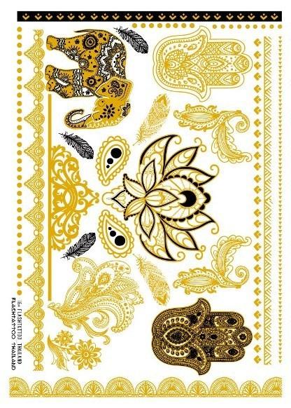 Luxury Metallic Temporary Tattoo Gold Silver Flower Sticker Long Lasting Gold Design For Womens - STEVVEX Beauty - 103, 3D Tattoo, Arm Tattoo, Beauty, Big Flowers Tattoo, Big Tattoo, Body Tattoo, Colorful Tattoo, Crystal Tattoo, Fashion Tattoo, Girls Tattoo, Glitter Tattoo, Gold Tattoo, Leg Tattoo, Luxury Tattoo, Stylish Tattoo, Tattoo, Waterproof Tattoo, Wedding Tattoo, Women Tattoo, Womens Tattoo - Stevvex.com