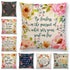 Newest Floral Quotes Decorative Pillow Covers Fresh Flowers Garland Inspirational Words Decorative Cotton Linen Throw Pillow Cushion Covers And Gifts For Women Daughter Mum Best Friend Birthday Home Decorations