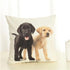 Cute Pet Dog Printed Cushion Cover Linen Pillow Cover Decorative Throw Pillow Cover For Sofa Chair Home