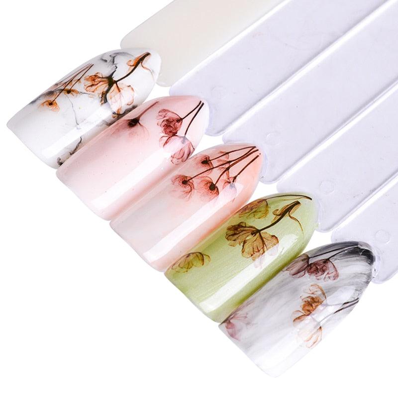 Embossed 3D Nail Stickers Blooming Flower 3D Nail Art Stickers Decals Adhesive Manicure Nail Art Tips Decoration Adhesive Abstract Face Curve Graffiti Nail Design for Acrylic Nail Supplies Designer Nail Decorations for Women Girls Kids