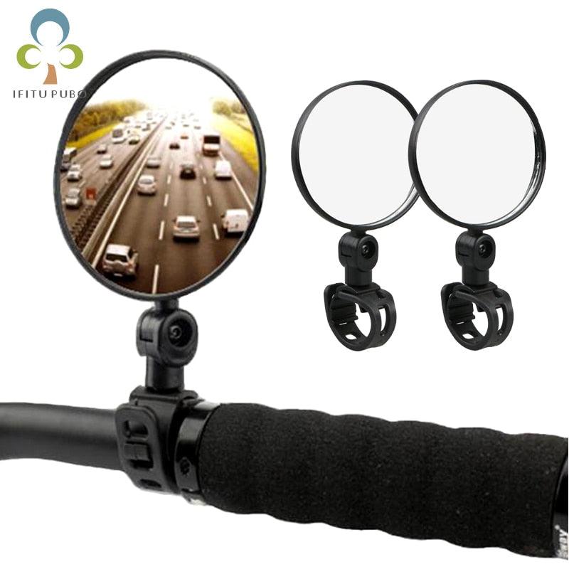 1Pc Bicycle Rearview Handlebar Mirrors Cycling Rear View Bike Silicone Handle Rearview Mirror Bike Mirrors Adjustable Bicycle Cycling Rear View Mirror For Handlebar