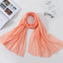 Long Soft Cotton Lightweight Crinkle Hijab Scarf Elegant Headscarf Head Wrap Islamic Head Wraps Hijab For Women 70*175cm