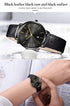 Couple Watches Popular Casual Quartz Women Men Watch Clock Boys Girls Ultra Thin Leather Wristwatch Minimalist Analog Quartz Ultra Thin Watches Leather Strap Fashion Casual Date Watch Waterproof Wrist Watch