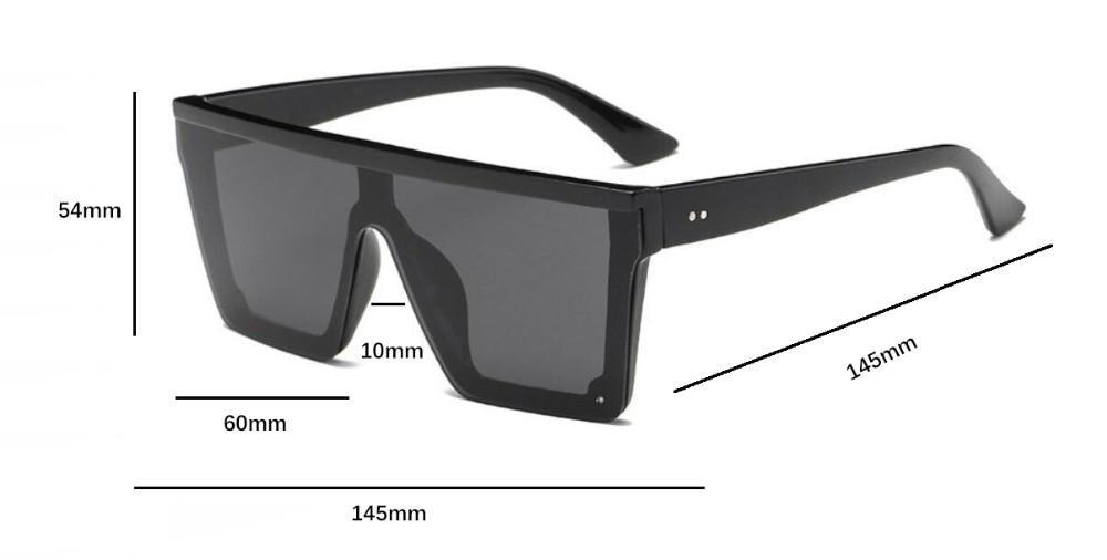 Classic Male Big Black Sunglasses For Men & Women New Fashionable Design New Mirror Pink Square  Oversize Square Sunglasses for Women Men