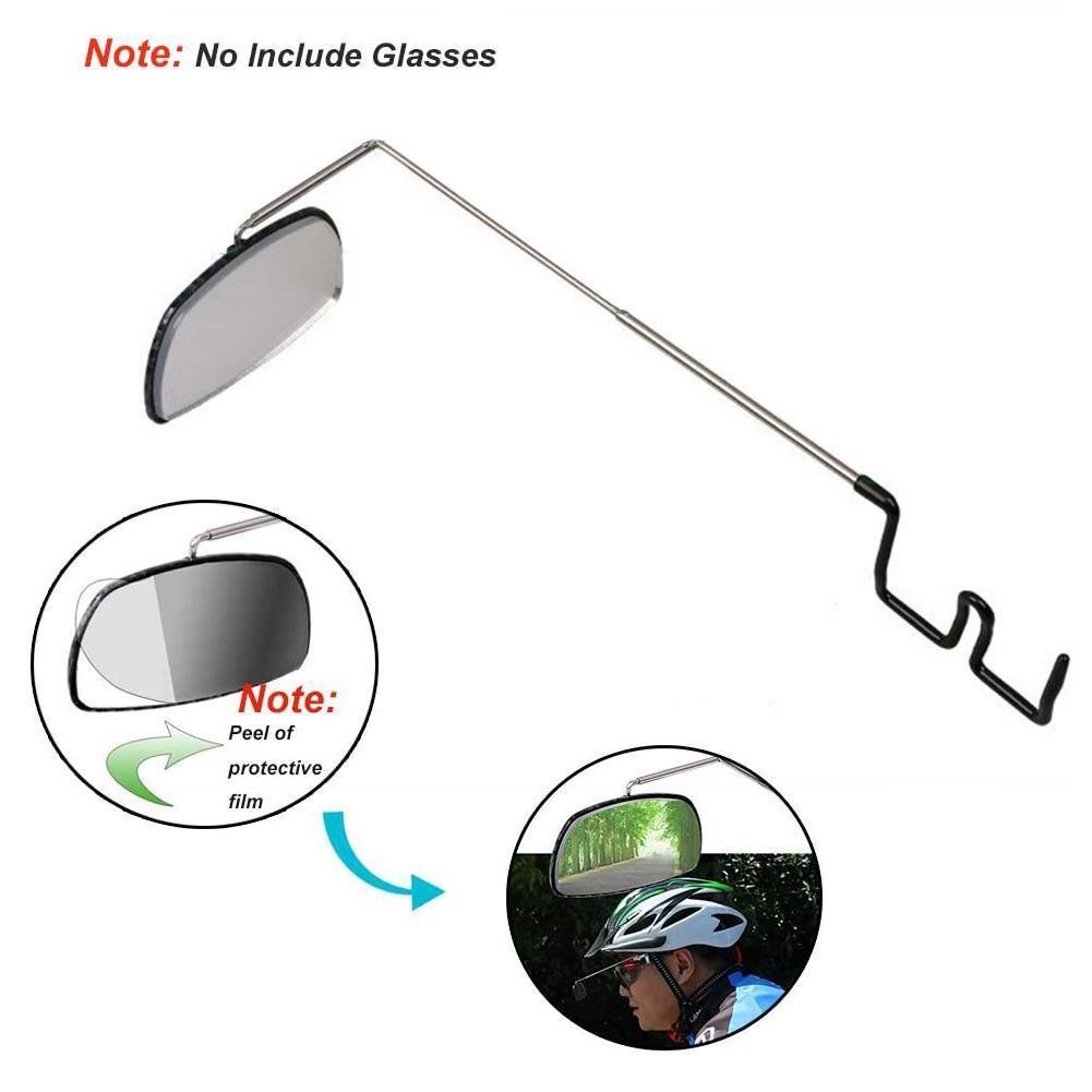 Bike Aluminum Bicycle Cycling Horse Riding Glass Mirror 360 Adjustment Rear View Mount Mirror Helmet Eyeglass Rear View Bicycle Eyeglass Mirror Biking Cycling Helmet Mount Rear View Mirror Adjustable Angle Aluminum Alloy Riding Mirror Accessories