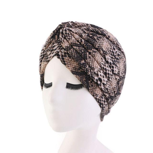 Fashion Soft Cotton Print Inner Headdress Lightweight Turban Elegant Bonnet Hijab Caps Arab Wrap Hijab Headscarf Hat For Woman