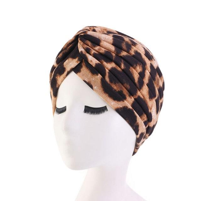 Fashion Soft Cotton Print Inner Headdress Lightweight Turban Elegant Bonnet Hijab Caps Arab Wrap Hijab Headscarf Hat For Woman