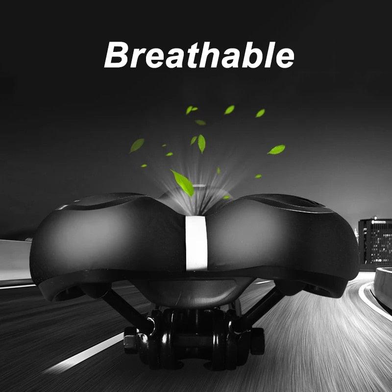 Breathable Silicone Cushion Seat PU Leather Surface Silica Filled Gel Comfortable Shockproof Bicycle Saddle Padded Professional Waterproof Road Bike Saddle For Men