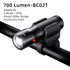 Bike Light Rainproof USB Rechargeable LED 2000mAh MTB Front Lamp Headlight Aluminum Ultralight Flashlight Super Bright Bicycle Front Headlight 5 Light Modes And Large Capacity Battery