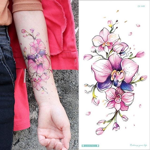 Waterproof Red Flowers Tattoo Multi-Colored Temporary Sticker Flower Lotus Tattoo Elegant Big Design For Womens - STEVVEX Beauty - 103, 3D Tattoo, Arm Tattoo, Beauty, Big Flowers Tattoo, Big Tattoo, Body Tattoo, Colorful Tattoo, Fashion Tattoo, Flower Tattoo, Girls Tattoo, Large Tattoo, Leg Tattoo, Luxury Tattoo, Red Flower Tattoo, Stylish Tattoo, Tattoo, Waterproof Tattoo, Women Tattoo, Womens Tattoo - Stevvex.com